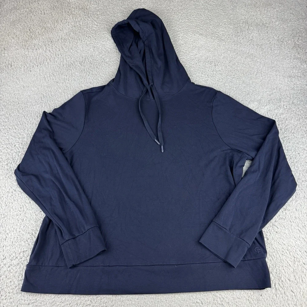 Cozy Earth Hoodie Mens XL Blue Ultra Soft Pullover Bamboo